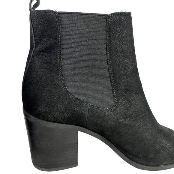 Lucky Brand Womens Kassidy Open Toe Block Heel Ankle Boots Booties Leather 7.5 - Picture 3 of 16